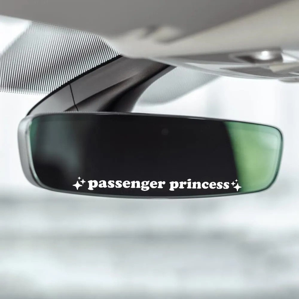 Car rearview mirror sticker 10cm x 3cm plastic decal in black colour option