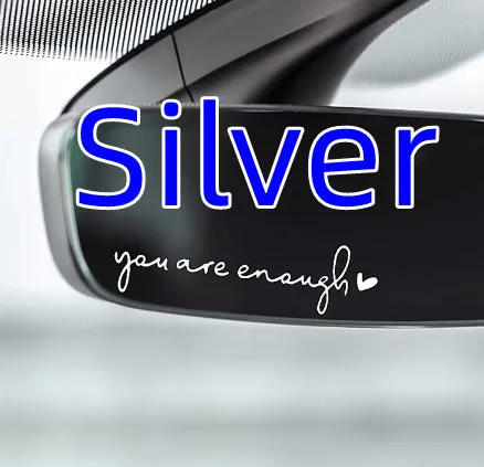 Car rearview mirror sticker 10cm x 3cm plastic decal in black colour option