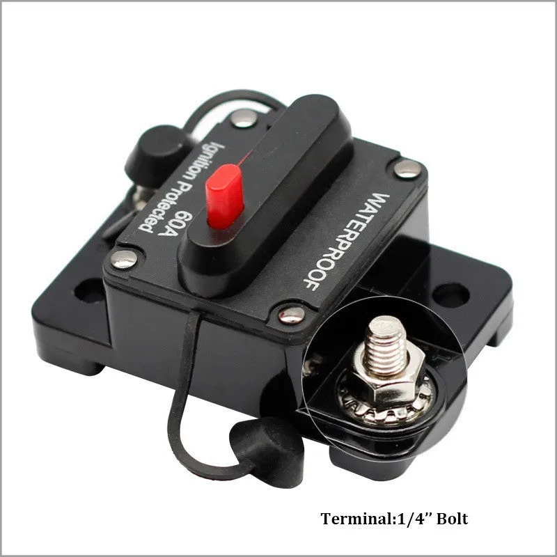 Car high current audio fuse circuit breaker flat head tubular with M6 terminal 20-300A