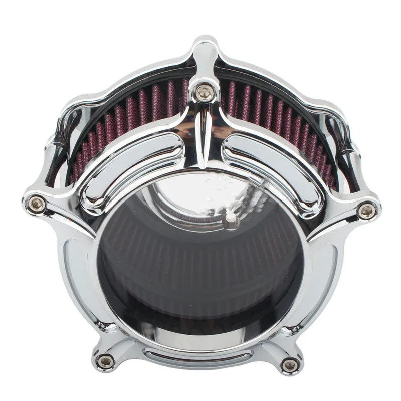 MP09-JJL aluminium air filter cartridge in assorted colours: black, red, blue, and electroplated finishes.