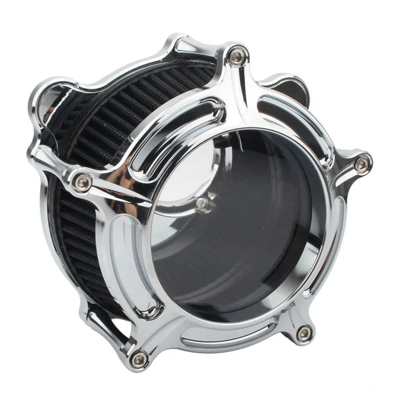MP09-JJL aluminium air filter cartridge in assorted colours: black, red, blue, and electroplated finishes.