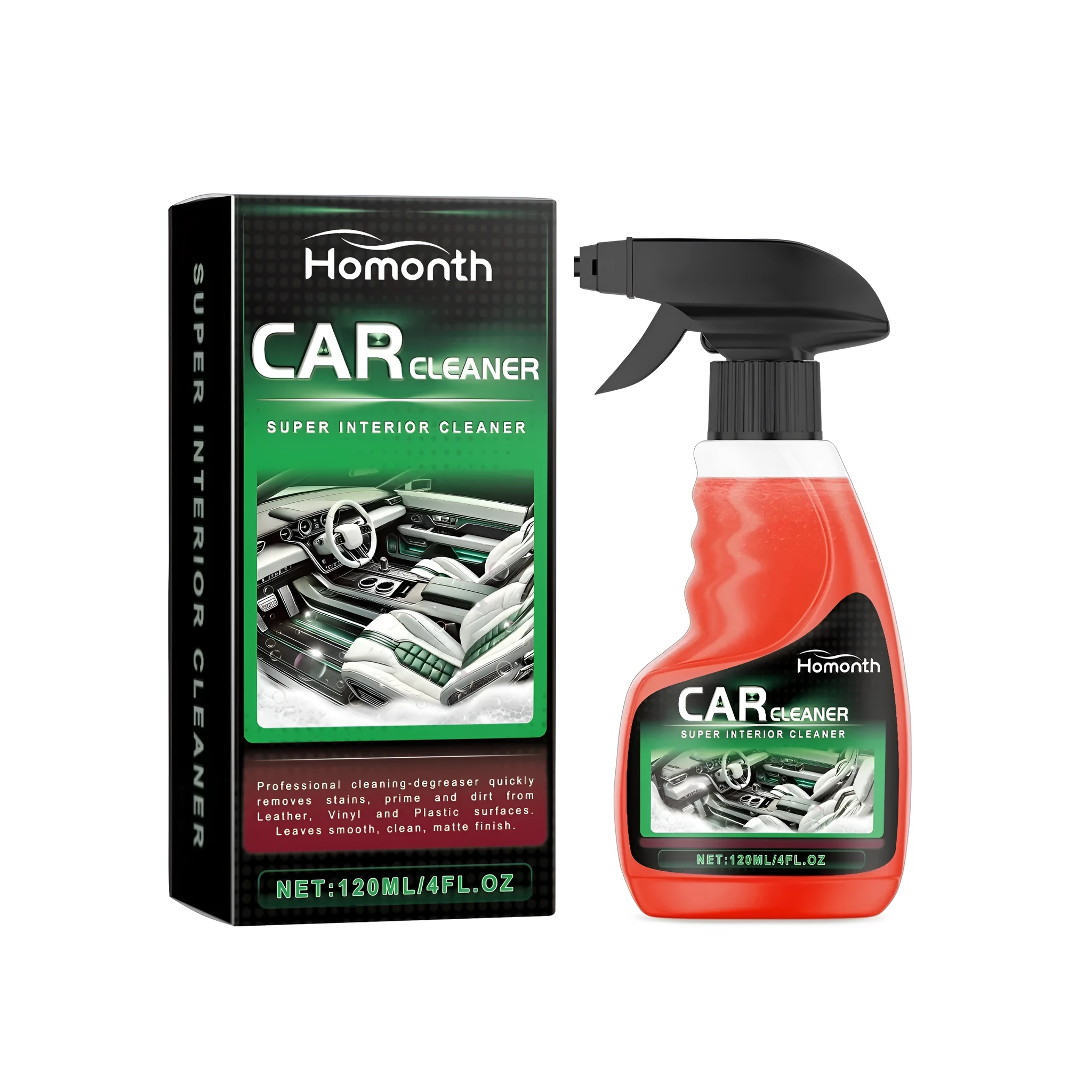Super Interior Cleaner 120ml spray bottle for car upholstery and carpet cleaning