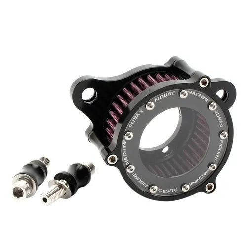 CNC aluminium retro motorcycle air filter with transparent glass panel for Harley Davidson Sportster