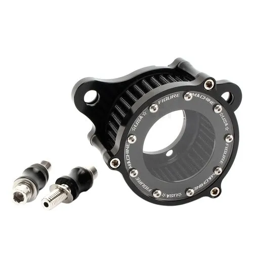 CNC aluminium retro motorcycle air filter with transparent glass panel for Harley Davidson Sportster
