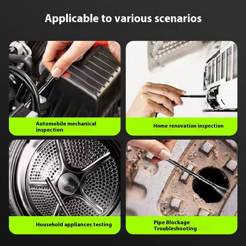 4.3-inch IPS screen endoscope with 8mm lens and 5m hard wire for auto inspection
