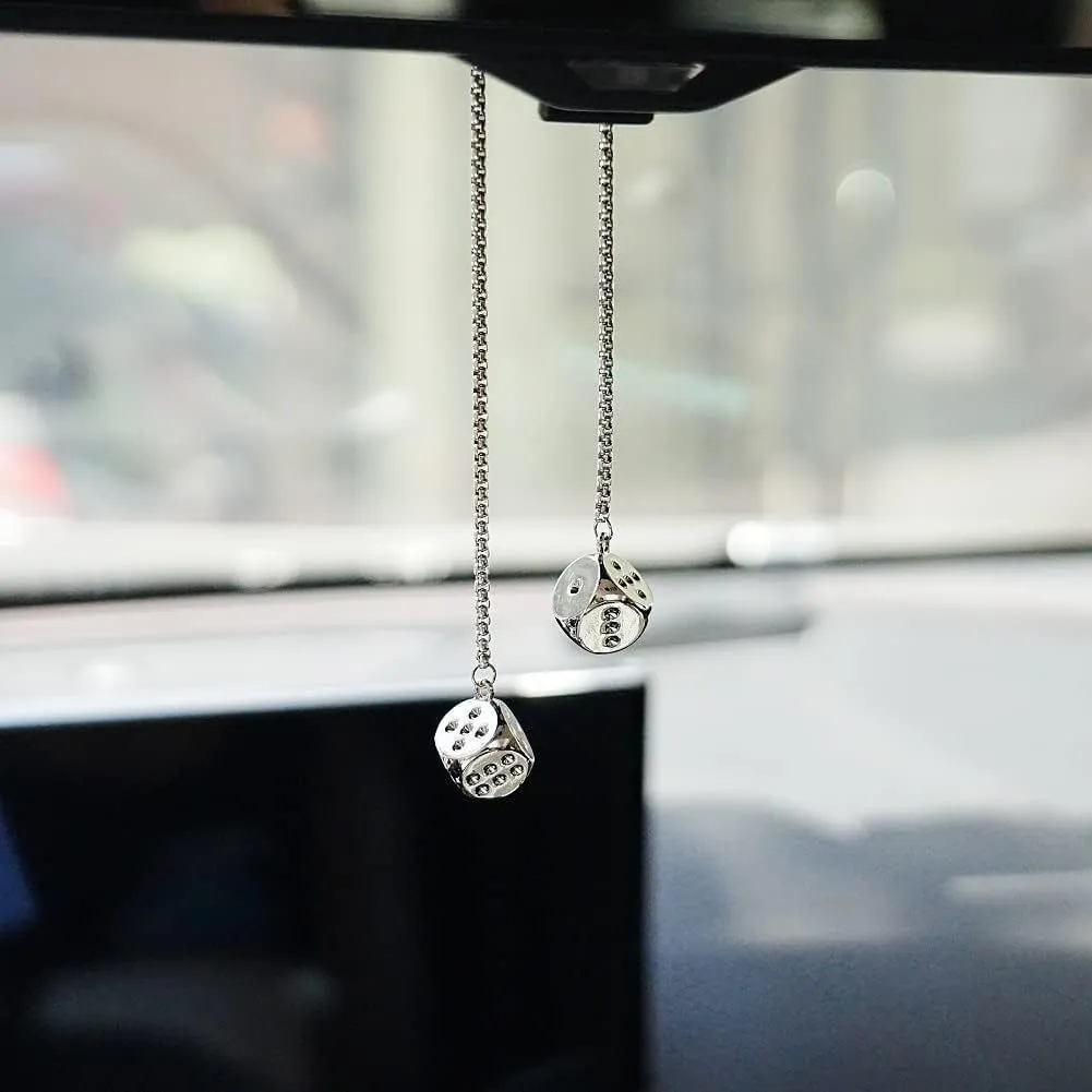 Alloy car rearview mirror pendant with cartoon design for interior decoration