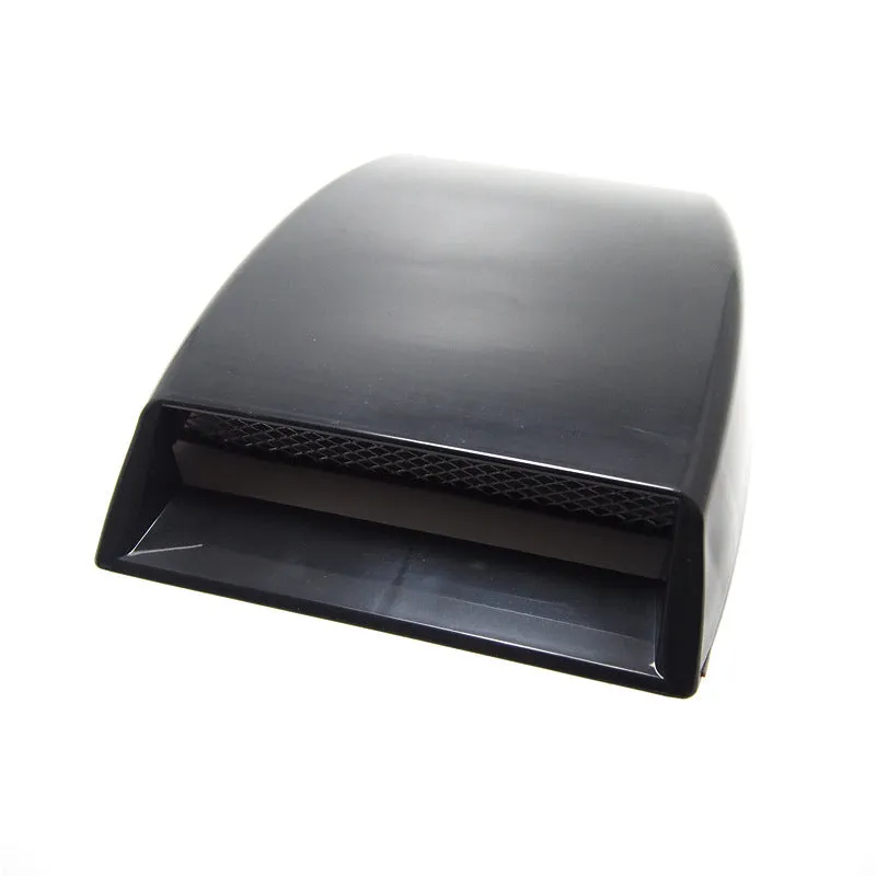 Black, silver, and white ABS plastic car decoration simulation air vent with dimensions shown.