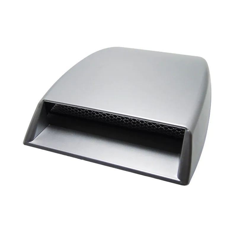 Black, silver, and white ABS plastic car decoration simulation air vent with dimensions shown.