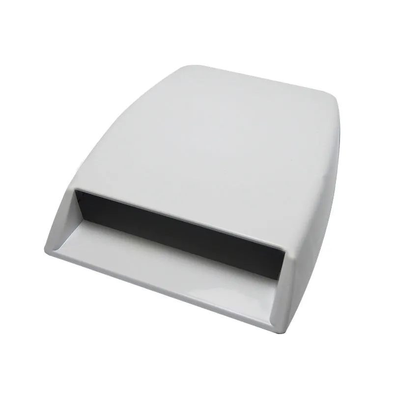 Black, silver, and white ABS plastic car decoration simulation air vent with dimensions shown.