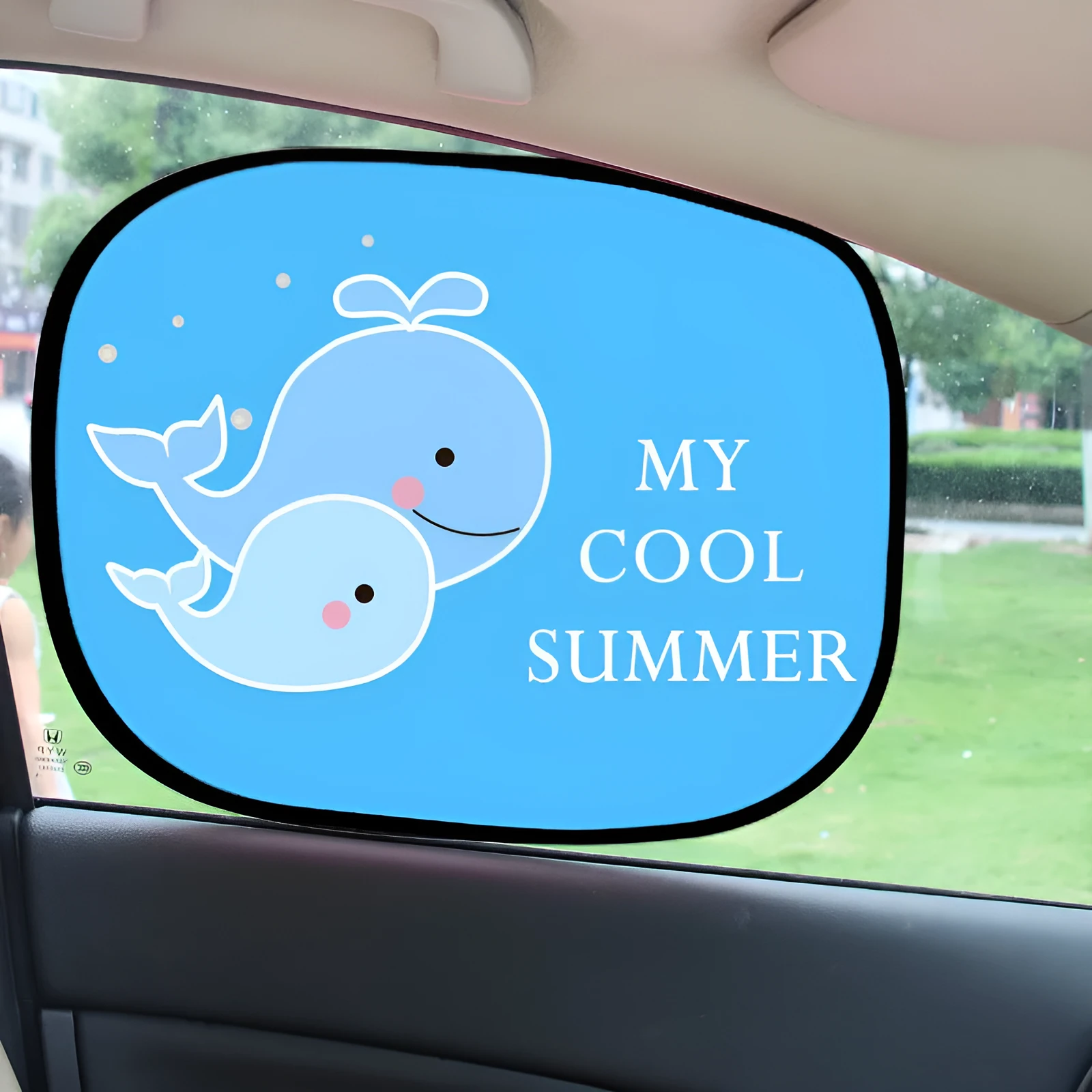 Electrostatic adsorption car sunshade for side windows with nylon mesh material