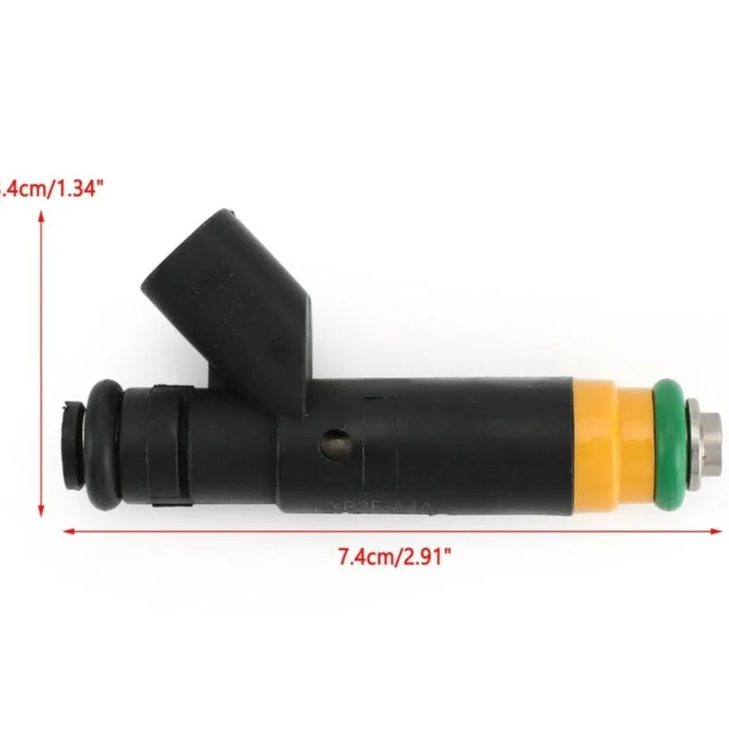Black Ford F150 fuel injector with OEM numbers YR3E-A4A CM4881 CM4955