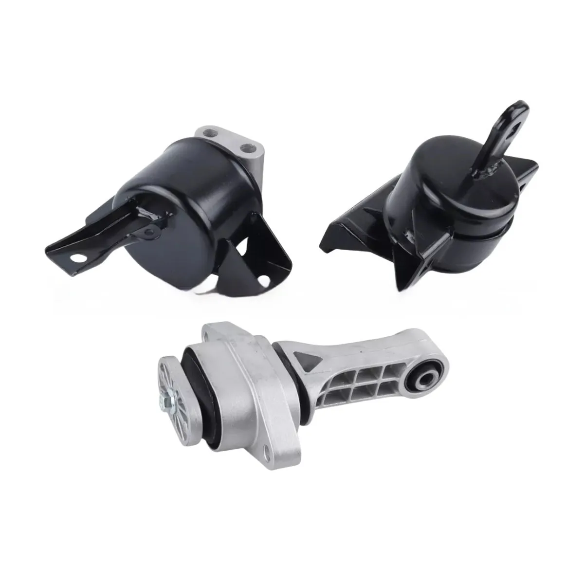 Set of three black alloy engine mounts for Aveo 1.6 automobile
