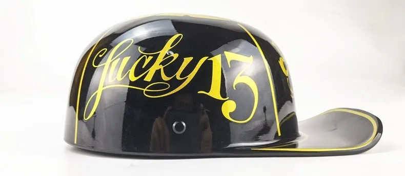 Cruise decoration electric bicycle half helmet in black gold colour, ABS shell, adult size