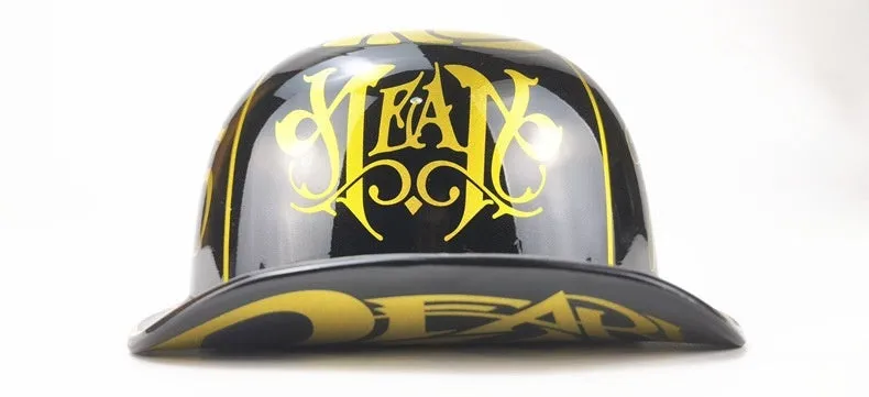 Cruise decoration electric bicycle half helmet in black gold colour, ABS shell, adult size