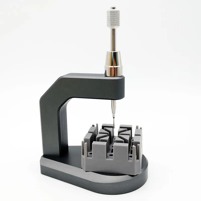 Silver tool steel multi-purpose press strap removal tool for watches and electronics