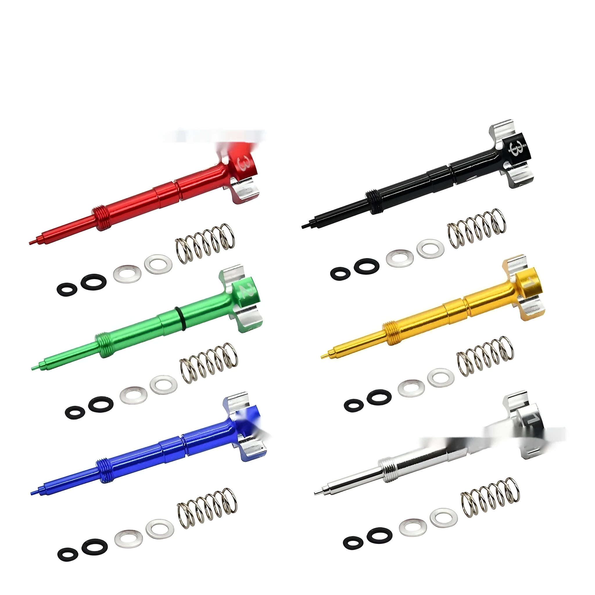 Carburetor mixing ratio adjustable screw in silver metal finish for motorcycle modification