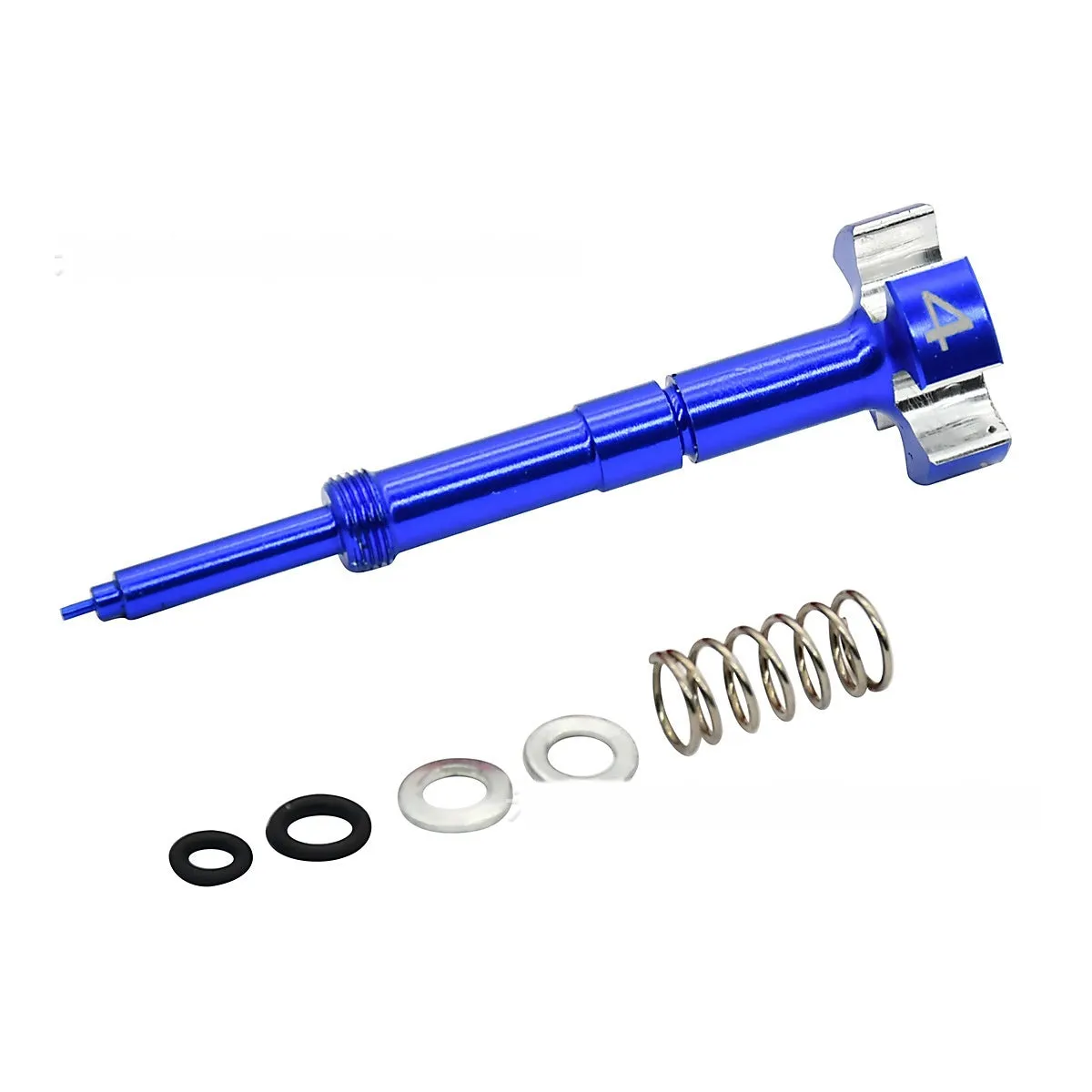 Carburetor mixing ratio adjustable screw in silver metal finish for motorcycle modification