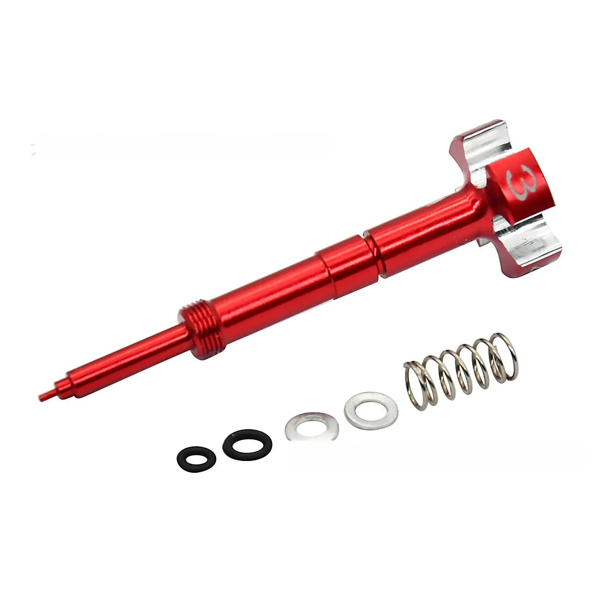 Carburetor mixing ratio adjustable screw in silver metal finish for motorcycle modification