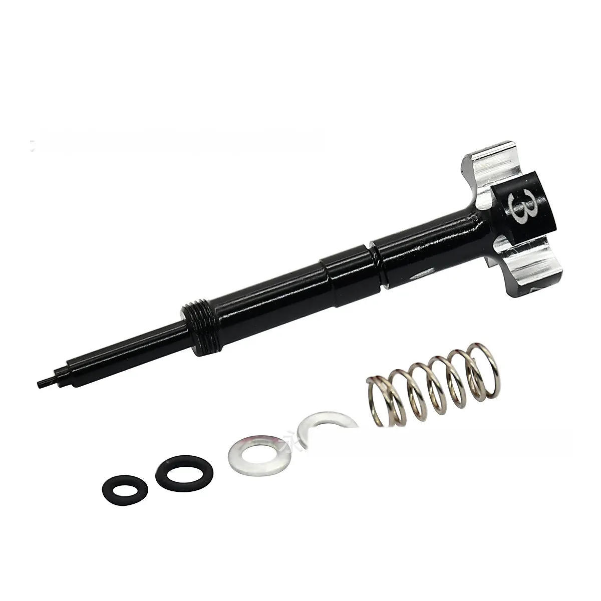 Carburetor mixing ratio adjustable screw in silver metal finish for motorcycle modification