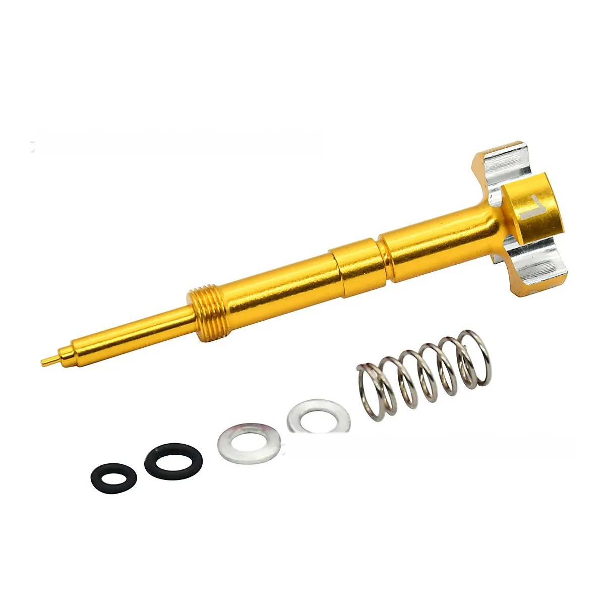 Carburetor mixing ratio adjustable screw in silver metal finish for motorcycle modification