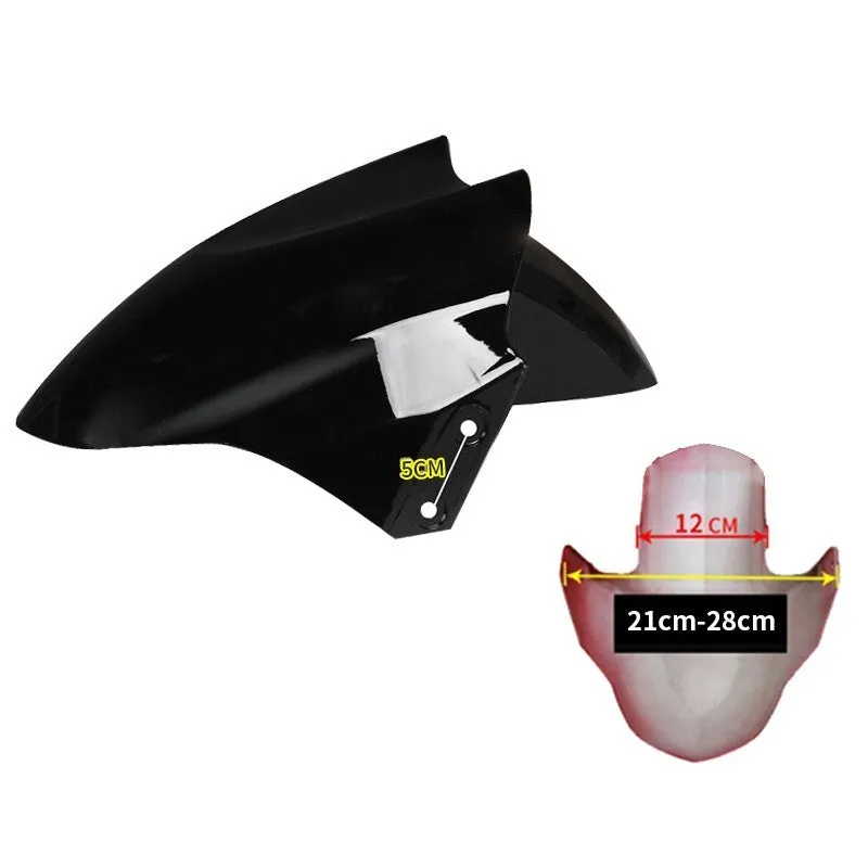 Electric car front wheel fender made from ABS plastic in bright white and magnificent red colours