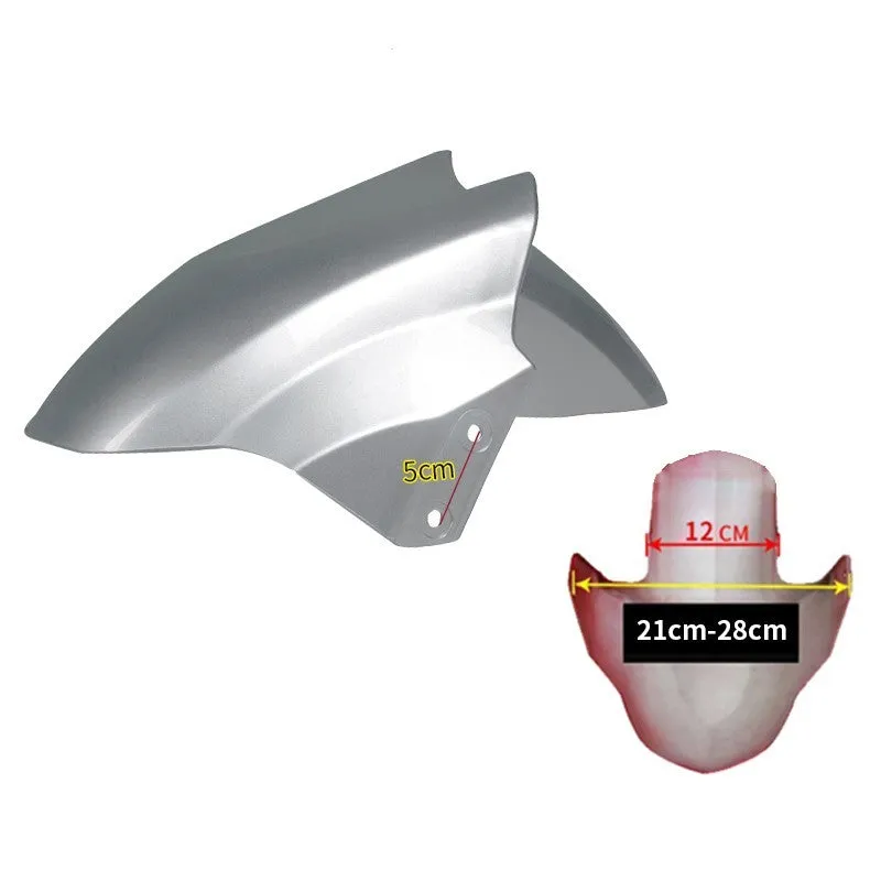 Electric car front wheel fender made from ABS plastic in bright white and magnificent red colours