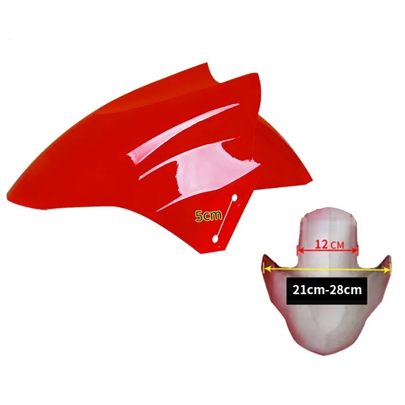 Electric car front wheel fender made from ABS plastic in bright white and magnificent red colours