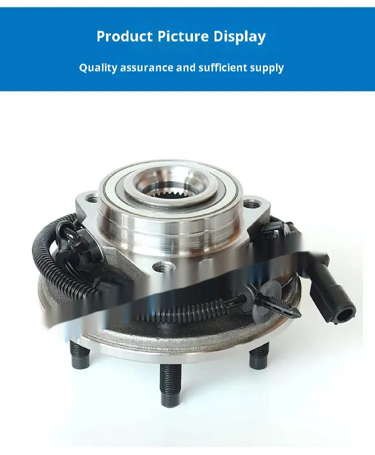 Black bearing steel wheel hub and bearing assembly for Ford Explorer with accessory numbers 515050 and BR930456