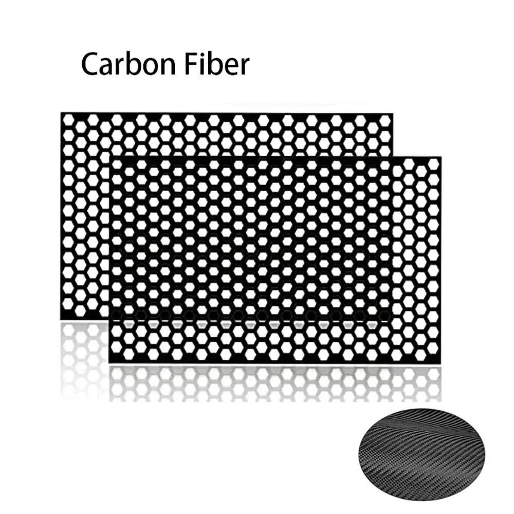 Car taillight honeycomb shape creative sticker film 48x30cm in bright black finish
