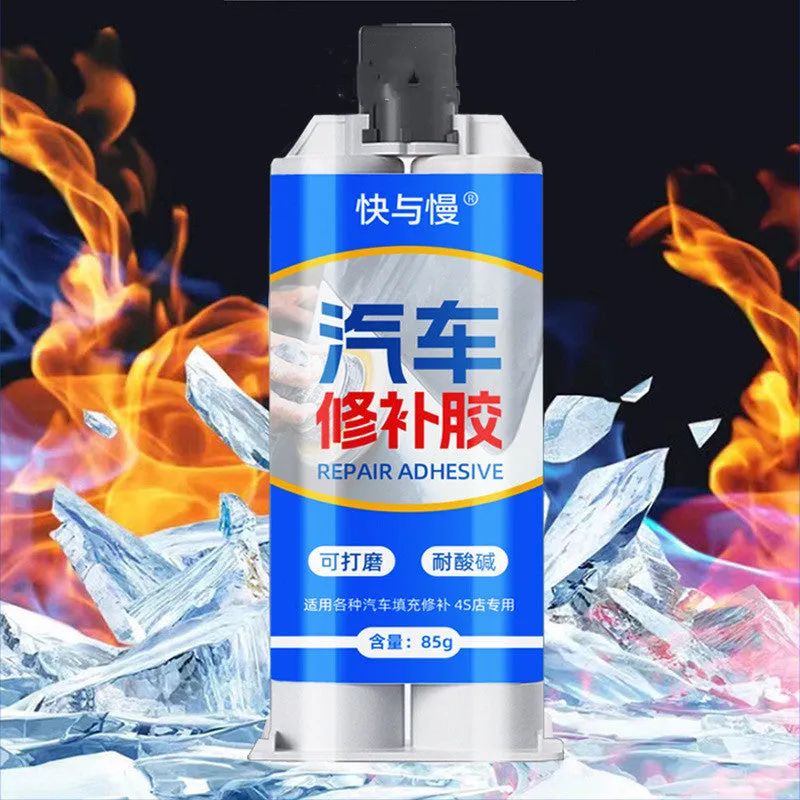 Gray 85g K401 high temperature exhaust pipe sealant paste with push rod and stirring rod for car engine repair