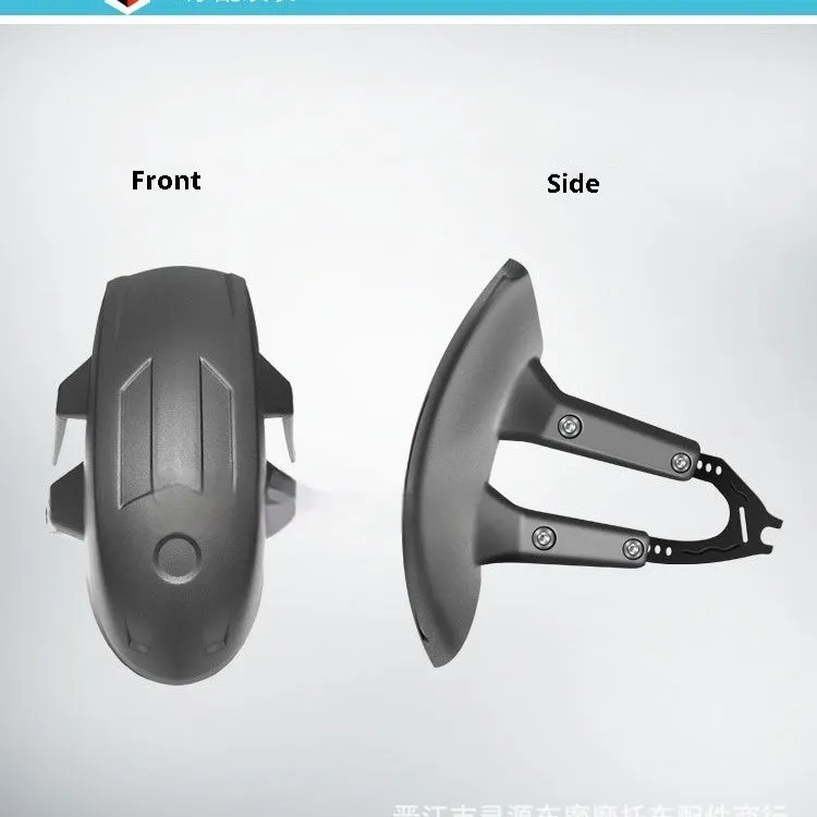 Black universal motorcycle modification lengthened rear mudguard fender