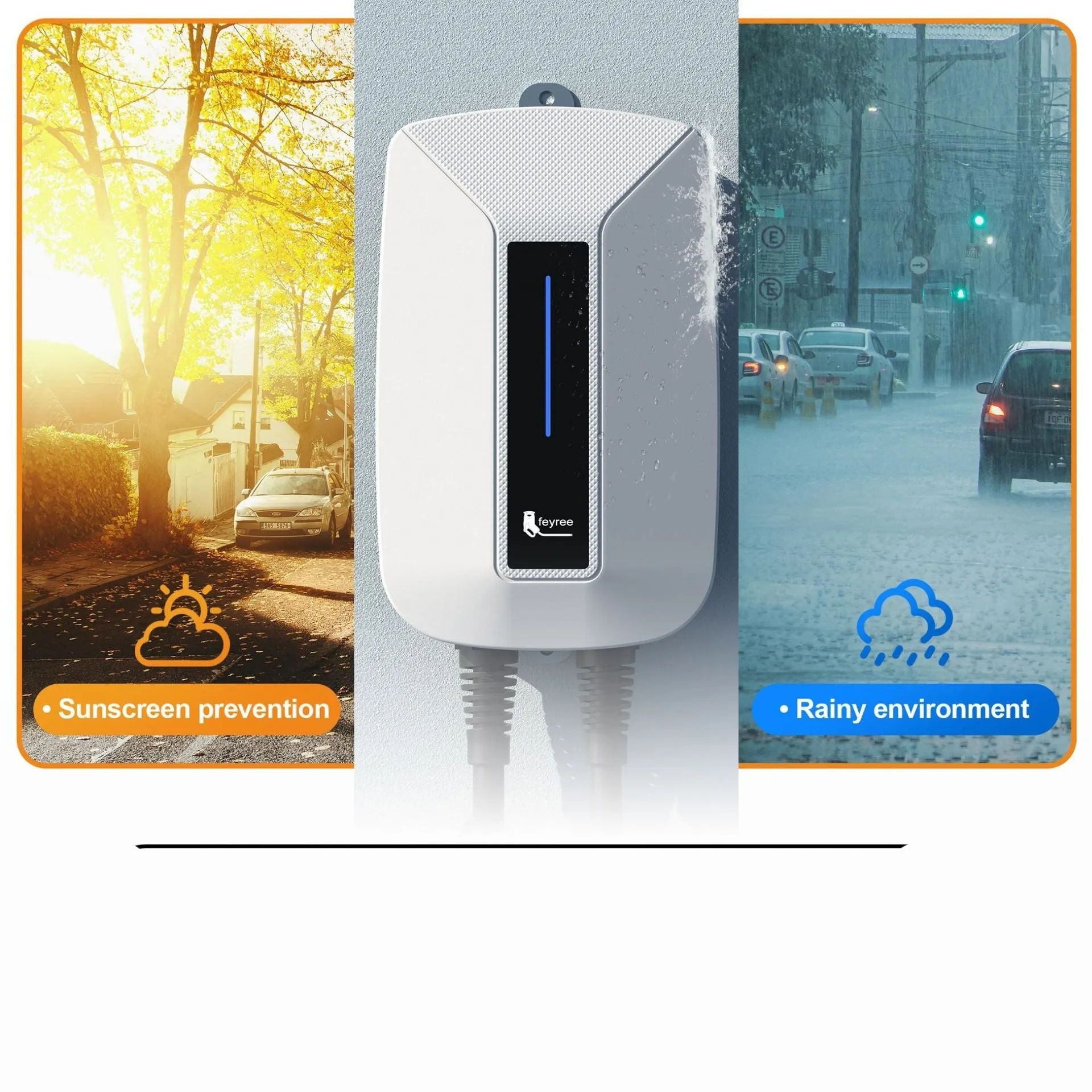 7KW universal fast charging gun for new energy vehicle AC home charging pile with European standard plug and 5m gun line