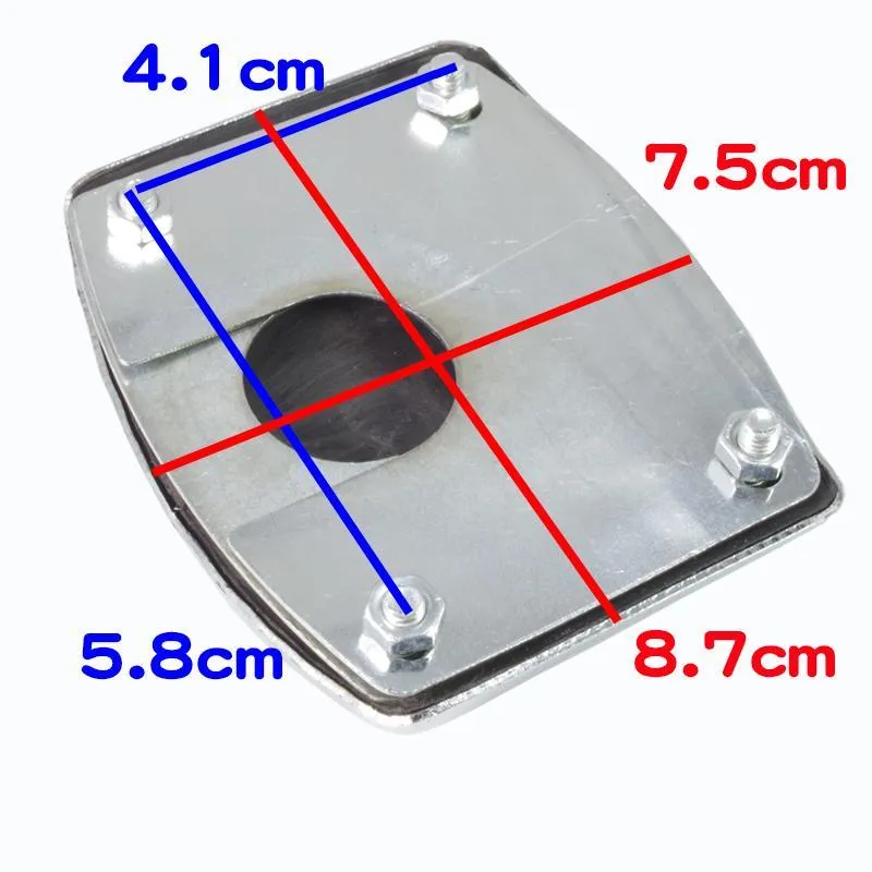 Metal motorcycle brake pedal skid plate replacement component