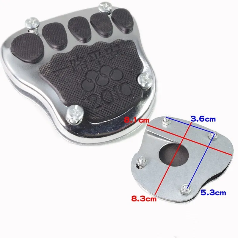 Metal motorcycle brake pedal skid plate replacement component