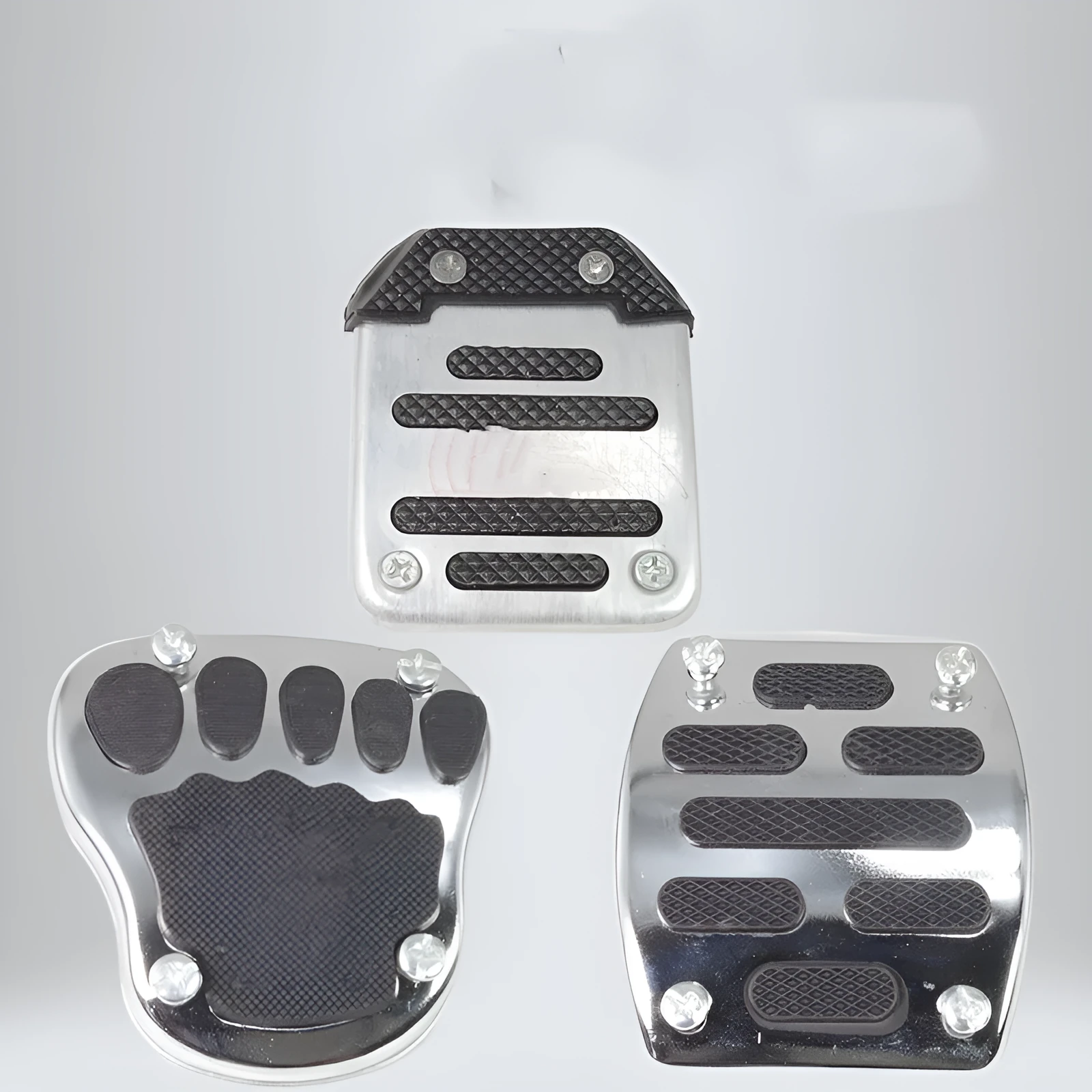 Metal motorcycle brake pedal skid plate replacement component