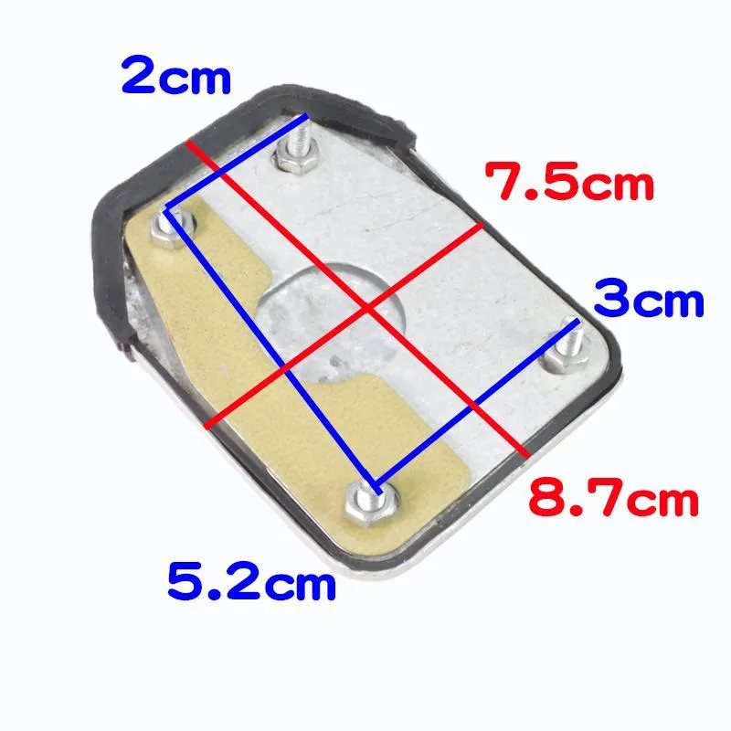 Metal motorcycle brake pedal skid plate replacement component
