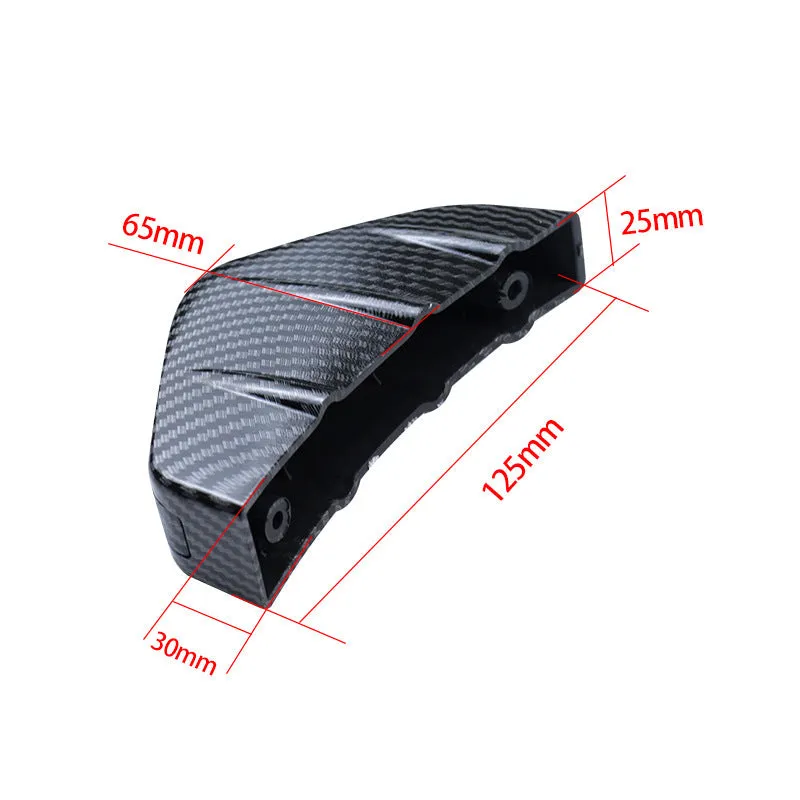 Black triangular car rear spoiler with 15cm width for General Motors vehicles