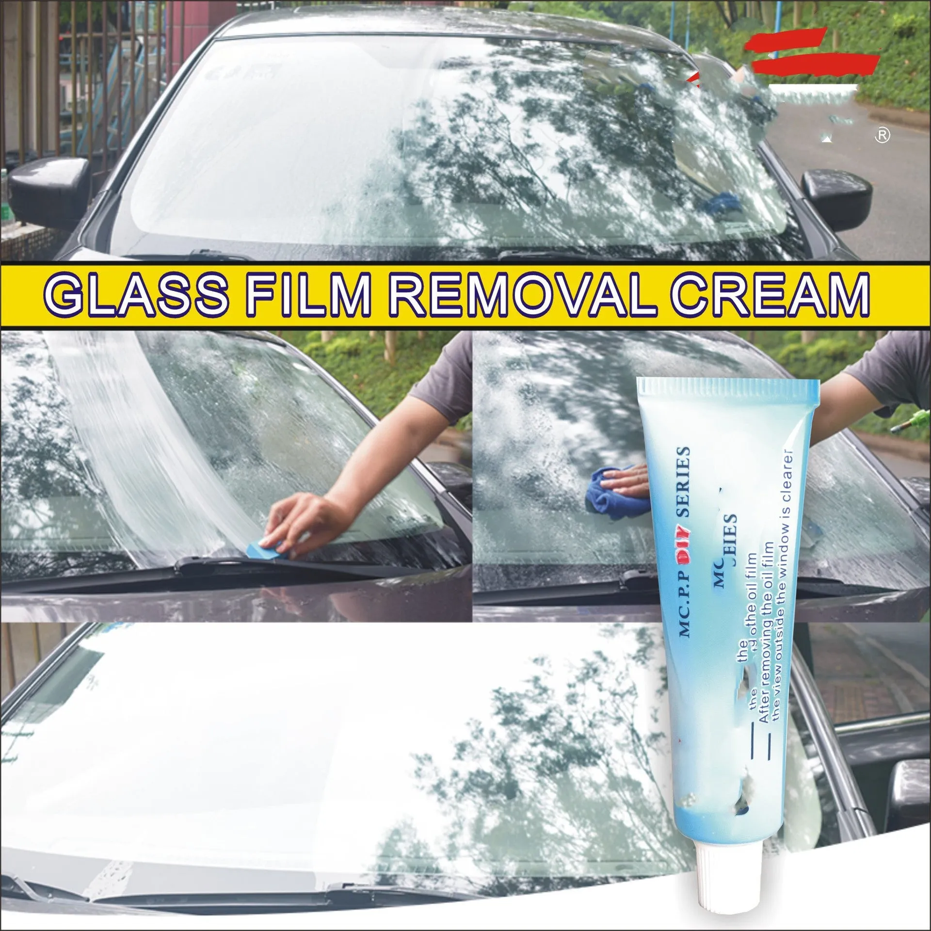 15ml automotive glass water anti-fog cleaning product in white English version packaging