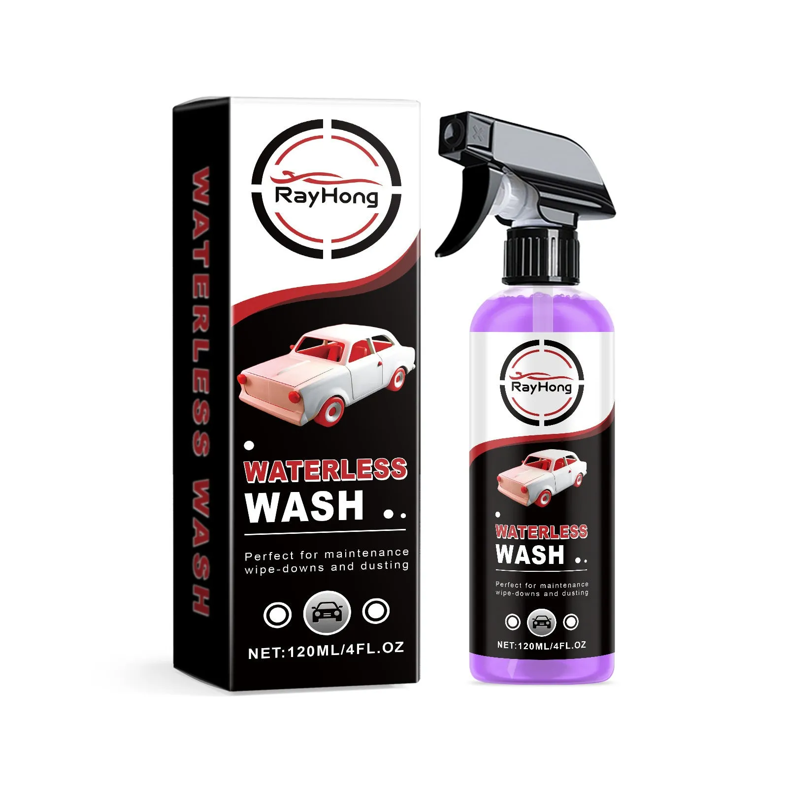 120ml automotive detergent foam cleaner bottle with surfactant ingredients label