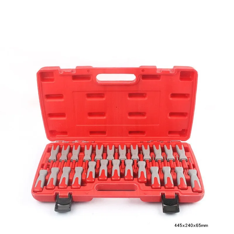 25-piece car terminal removal tool set in protective storage case for auto repair