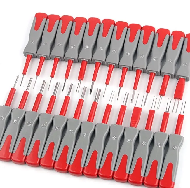 25-piece car terminal removal tool set in protective storage case for auto repair