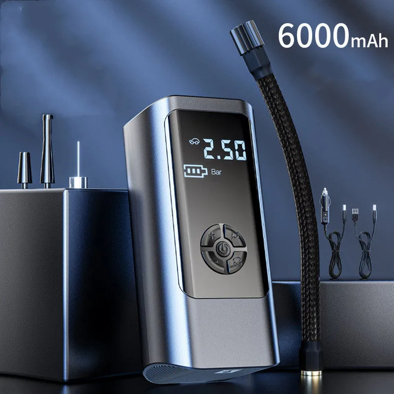 Intelligent digital display car wireless charging air compressor 120W 40L/min tyres ABS metal lighting SOS