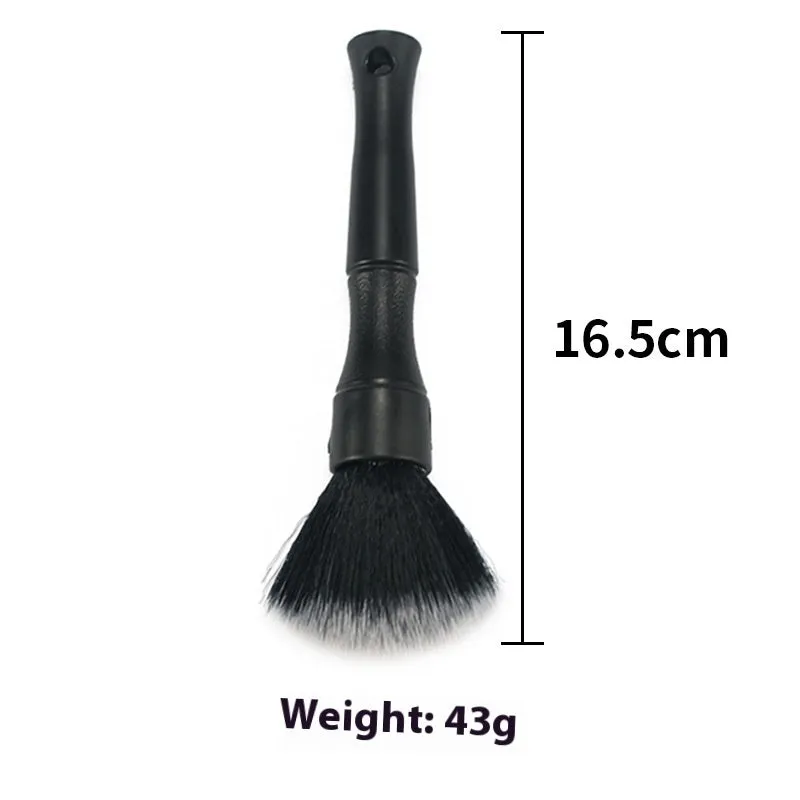 Car detail brush with soft nylon bristles, interior cleaning brush for vents and dashboards