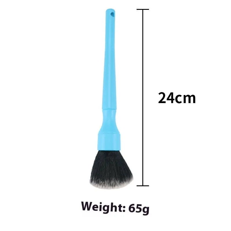Car detail brush with soft nylon bristles, interior cleaning brush for vents and dashboards