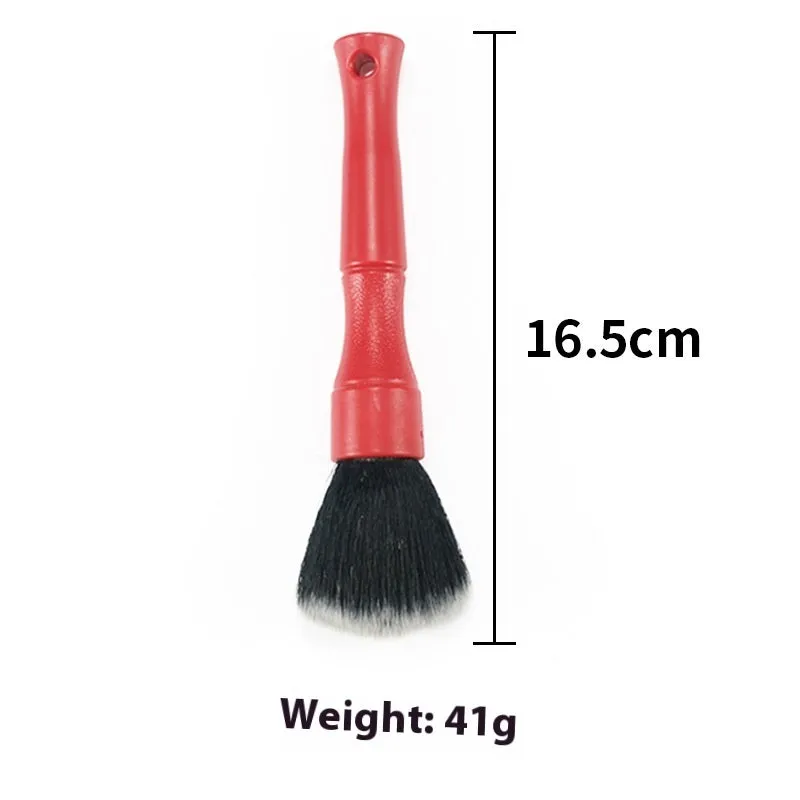 Car detail brush with soft nylon bristles, interior cleaning brush for vents and dashboards