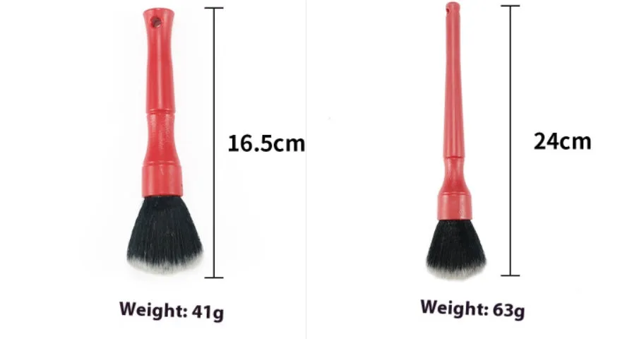 Car detail brush with soft nylon bristles, interior cleaning brush for vents and dashboards