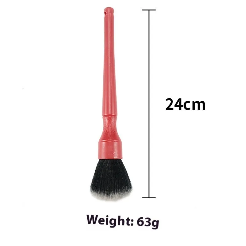 Car detail brush with soft nylon bristles, interior cleaning brush for vents and dashboards