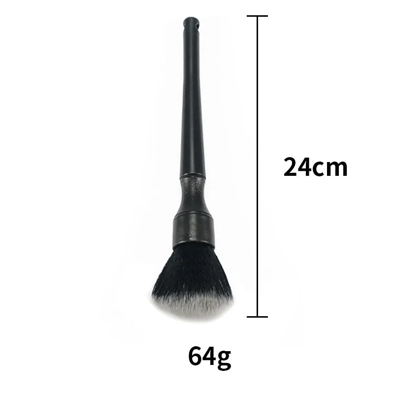 Car detail brush with soft nylon bristles, interior cleaning brush for vents and dashboards