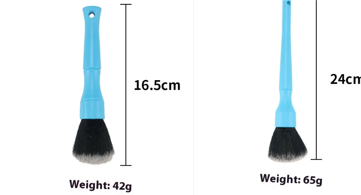 Car detail brush with soft nylon bristles, interior cleaning brush for vents and dashboards