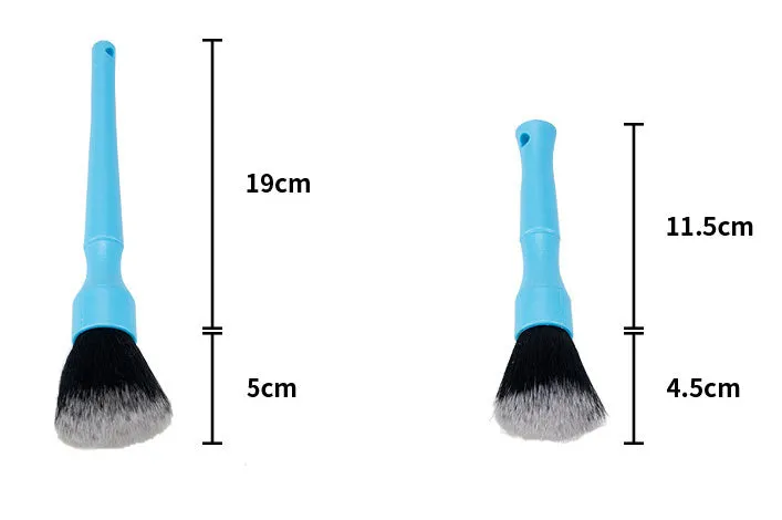 Car detail brush with soft nylon bristles, interior cleaning brush for vents and dashboards